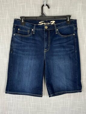 Seven7 Shorts Size 14 Indigo Blue Denim Bermuda Shorts